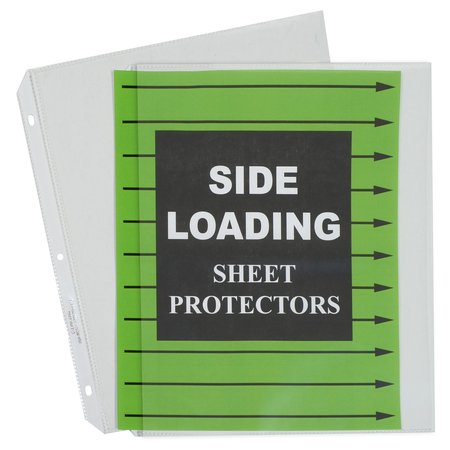 C-LINE PRODUCTS Side Loading Polypropylene Sheet Protector, clear, 11 x 8 12, 50PK 62313